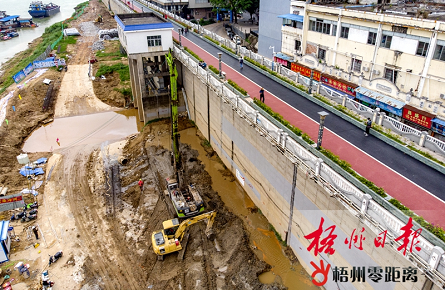 有關部門加固改造河東防洪堤